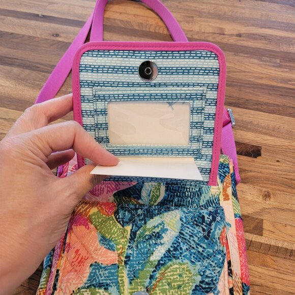 Vera Bradley Iconic RFID Mini Hipster Super Bloom Floral Print - Picture 5 of 14